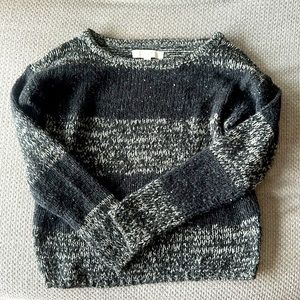 LOFT Sequin Sweater in Black & White, XS